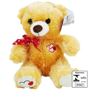 Urso de Pelúcia Amor 27cm em Poliéster Fizzy