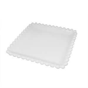 Petisqueira de porcelana branca com detalhes na borda 25-5cm Bon Gourmet Rojemac