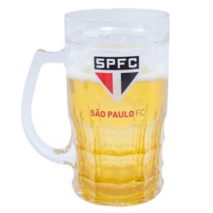 Caneca  Chopp C/ Gel Térmica São Paulo 400ml em Plástico Mileno