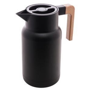 Garrafa Térmica Organic  1L em  Plástico Preto Lyor