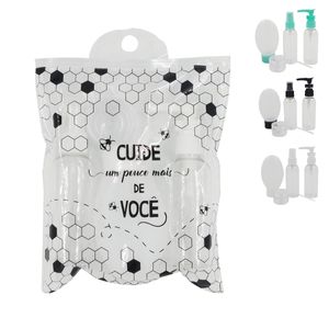 Kit P/ Viagem 5 Peças em Plástico Colorido Multiart