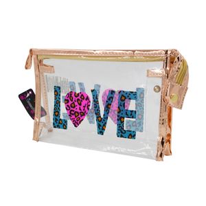 Necessaire Transparente Onça de PVC 23x15cm Interponte