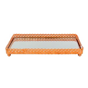 Bandeja Decorativa Espelhada 20,5cm em Metal Y888
