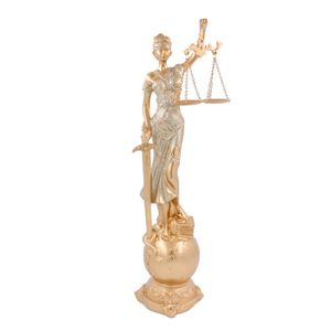 Dama da Justiça Decorativa 40cm em Resina Cobre Taimes
