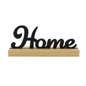 Placa Decorativa Love/ Home 20x2cm em MDF  InterPonte