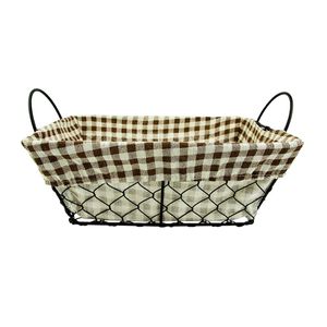 Cesto P/ Pães Retangular  29x20x14cm em Metal Clink
