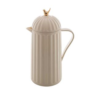 Garrafa Térmica Bird Branca de Plástico e Vidro 1L Rojemac