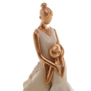 Mãe e Filha 10x7x20cm em Resina Gold Rojemac