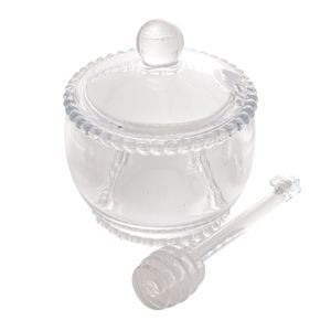 Meleira C/Colher Pearl 10x8x7cm em Cristal Rojemac