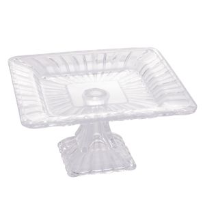 Prato para bolo de cristal 19x10cm Lyor