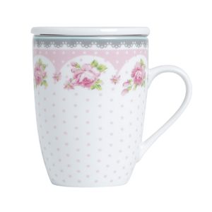 Caneca C/ Infusor 310ml em Porcelana Lyor