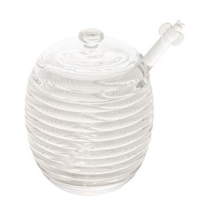 Meleira de Cristal com Tampa e Pegador Colmeia 210ml Lyor