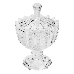Potiche Bomboniere C/Pé 14cm em Cristal Lyor