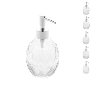Porta Sabonete Liquido 425ml Transparente em Vidro Lyor