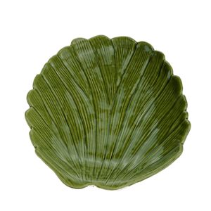 Folha de cerâmica verde 23x20x4cm Lyor