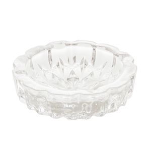 Cinzeiro Redondo C/ Alto Relevo 15cm em Vidro Lyor