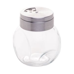 Porta Tempero 200ml em Metal e Vidro Lyor