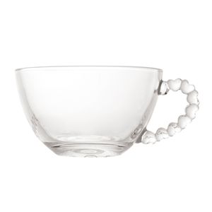Xícara Hearts P/ Café 80ml em Cristal Transparente Lyor