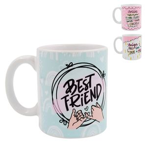Caneca Amigas 325ml Estampas Sortidas em Porcelana Duvem7