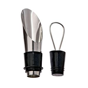 Bico Dosador P/ Vinho C/ Tampa em 7,5cm em Aço Inox Original Line