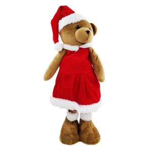 Urso Natalino Decorativo 40x13cm em Poliéster Fartex