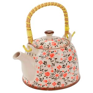Bule Decorativo C/ Infusor 750ml em Porcelana Multiart