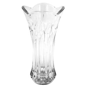 Vaso Musala Decorativo 18,5cm em Vidro Transparente Dagia