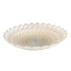 Centro de Mesa Decorativo 40x7cm em Vidro Belgravia Heavy Luster Rojemac