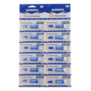 Cartela de Cola Instantânea Alfacell 12 Peças Imporiente