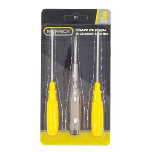Kit Ferramentas 3 Peças em Metal e Plástico Merrick