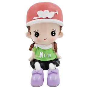 Enfeite Boneco Menino/ Menina em Resina 9,8cm Golden Rio