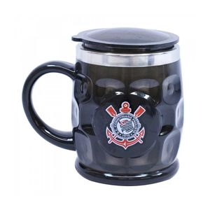 Caneca Térmica Corinthians 500ml em Plástico Mileno