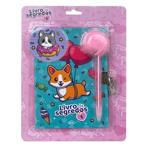 Diário Pets C/ Cadeado e Caneta Pompom 17,5x12,5cm em Papel DCL Editora