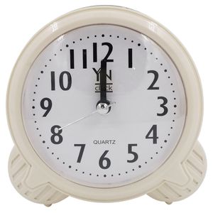 Relógio de Mesa Redondo Analógico 9,7x9,7cm em Plástico Imporiente