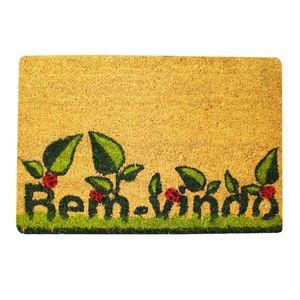 Capacho Bem Vindo 40x60cm em Fibra de Coco Casa Ambiente