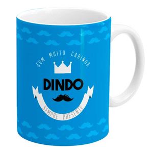 Caneca C/ Muito Carinho Dindo 300ml em Cerâmica Sude Presentes