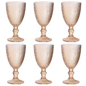 Jogo de Taças Locher Slim Âmbar 640ml 6 Peças em Vidro