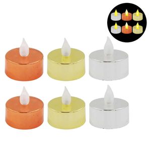 Jogo de Velas LED Decorativas 3,5x1,7cm 6 Peças em Plástico Bom Years