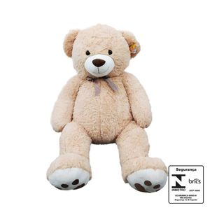 Urso de Pelúcia Com Laço 76x76cm em Poliéster