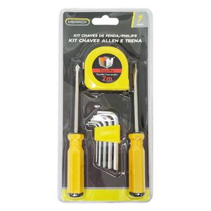 Kit Ferramentas 7 Peças em Metal Merrick