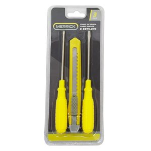 Kit Ferramentas 3 Peças em Metal Merrick
