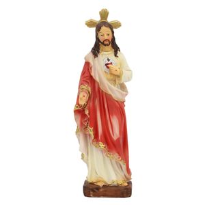Escultura Jesus Cristo Sagrado Coração 7,4x7cm em Resina Fartex imp