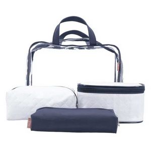 Jogo de Necessaire 30x21,5cm 3 Peças em PVC QUALIS IMPORTADOS