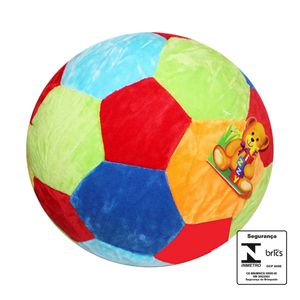 Brinquedo Bola de Pelúcia Colorido com Guizo 23cm Fizzy