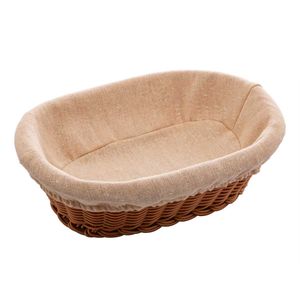 Cesta Oval C/ Forro 27x20cm em Plástico Lyor