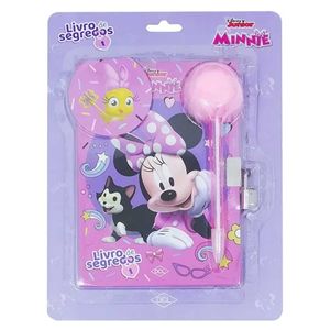 Diário Livro de Segredos Minnie C/ Caneta Pompom + Cadeado DCL Editora