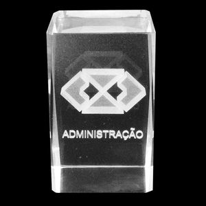 Cubo Profissão Decorativo Administração 5x8cm em Vidro Forbees