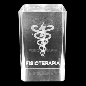 Cubo Decorativo Fisioterapia 5x8cm em Vidro Forbees