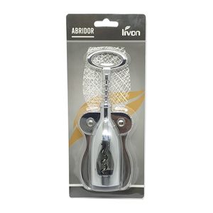 Abridor de Vinho 18x6,5cm em Metal Livon