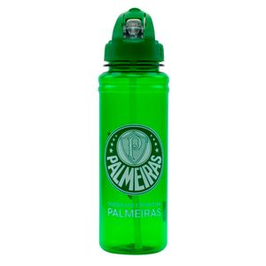 Garrafa C/Canudo 700ml Palmeiras em Plástico Mileno Com
